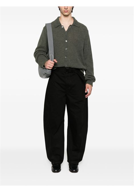 pantaloni twisted belted uomo neri LEMAIRE | PA326 LD1055BK999